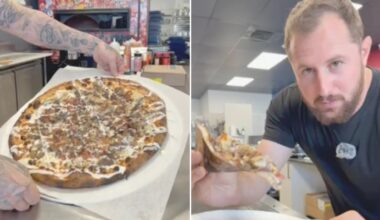 Viral iguana pizza made at Bucks Coal Fired Pizza restaurant in Florida