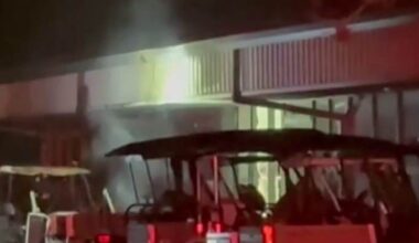 Golf carts appear to catch fire at Florida dealership