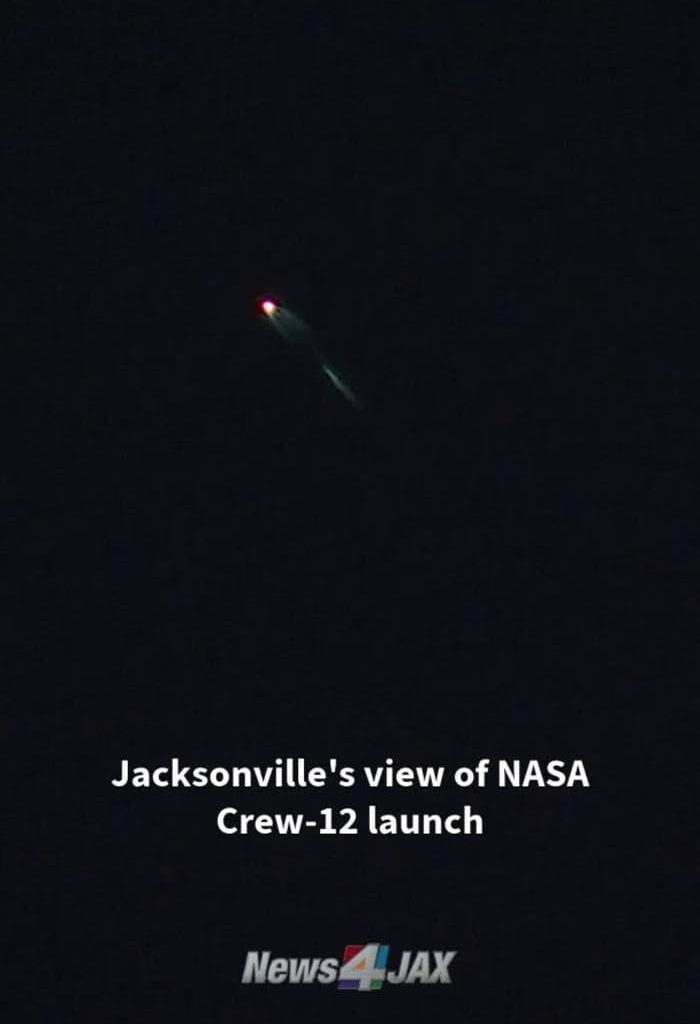 Jacksonville's view of NASA Crew-12 launch