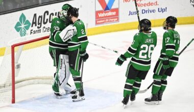 Young, Špunar lead No. 3 UND past No. 20 Miami, 1-0, in series opener