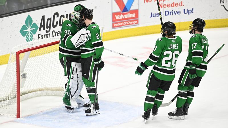 Young, Špunar lead No. 3 UND past No. 20 Miami, 1-0, in series opener