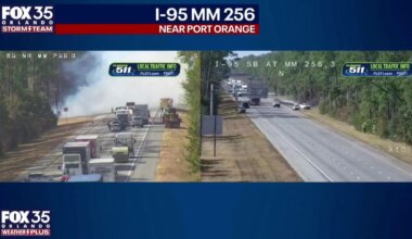 I-95 closed in Volusia County due to brush fires; 20 vehicles burned, officials say
