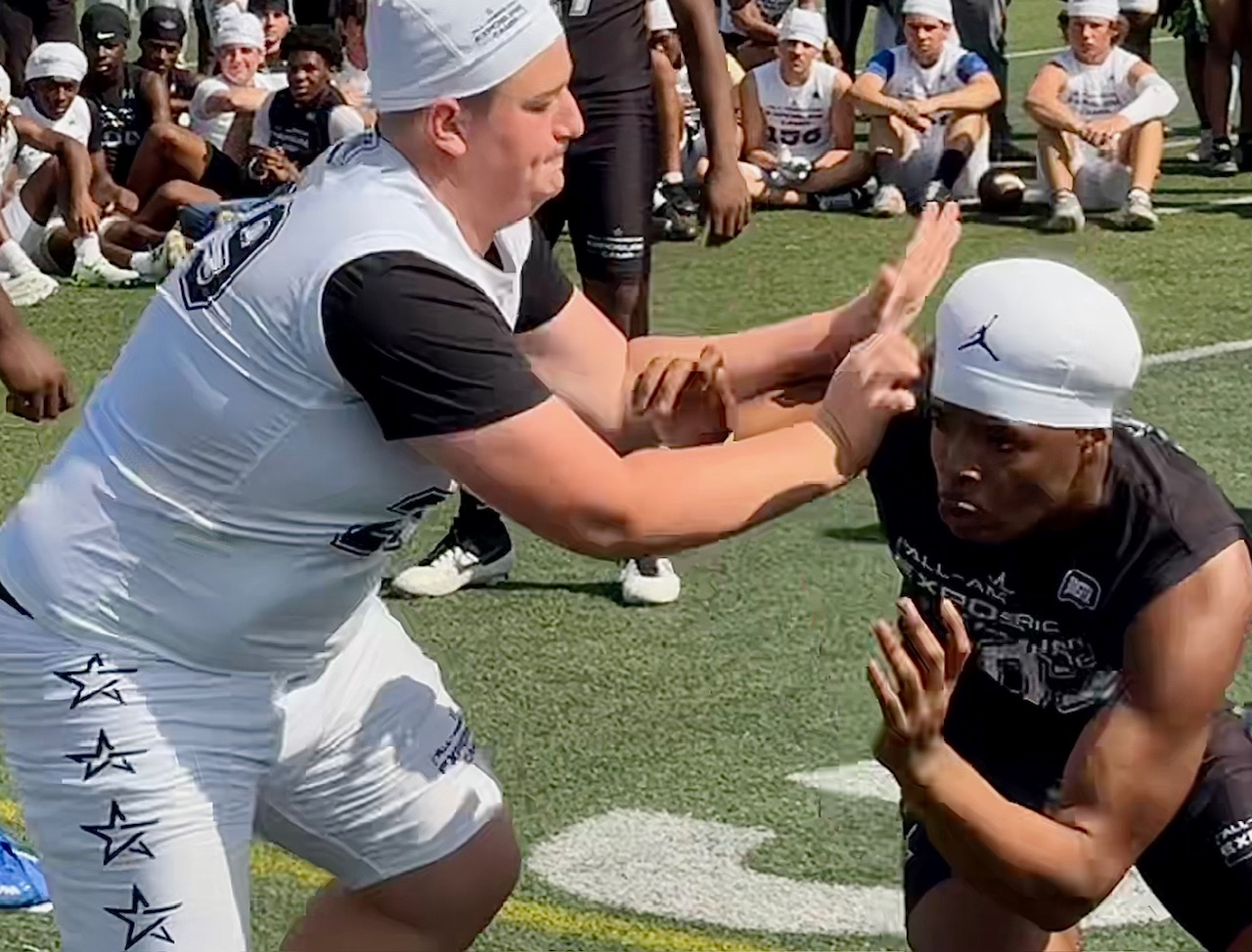 South Lake senior Caleb Fuller battles Cocoa junior Elyias Wilson...