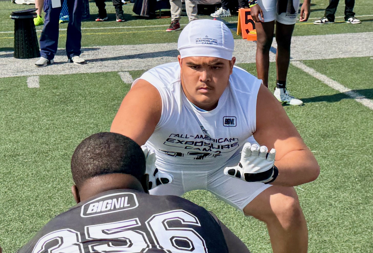 East RIdge senior Fenway Cochrane battles Cocoa senior Tahmeer Passmore...