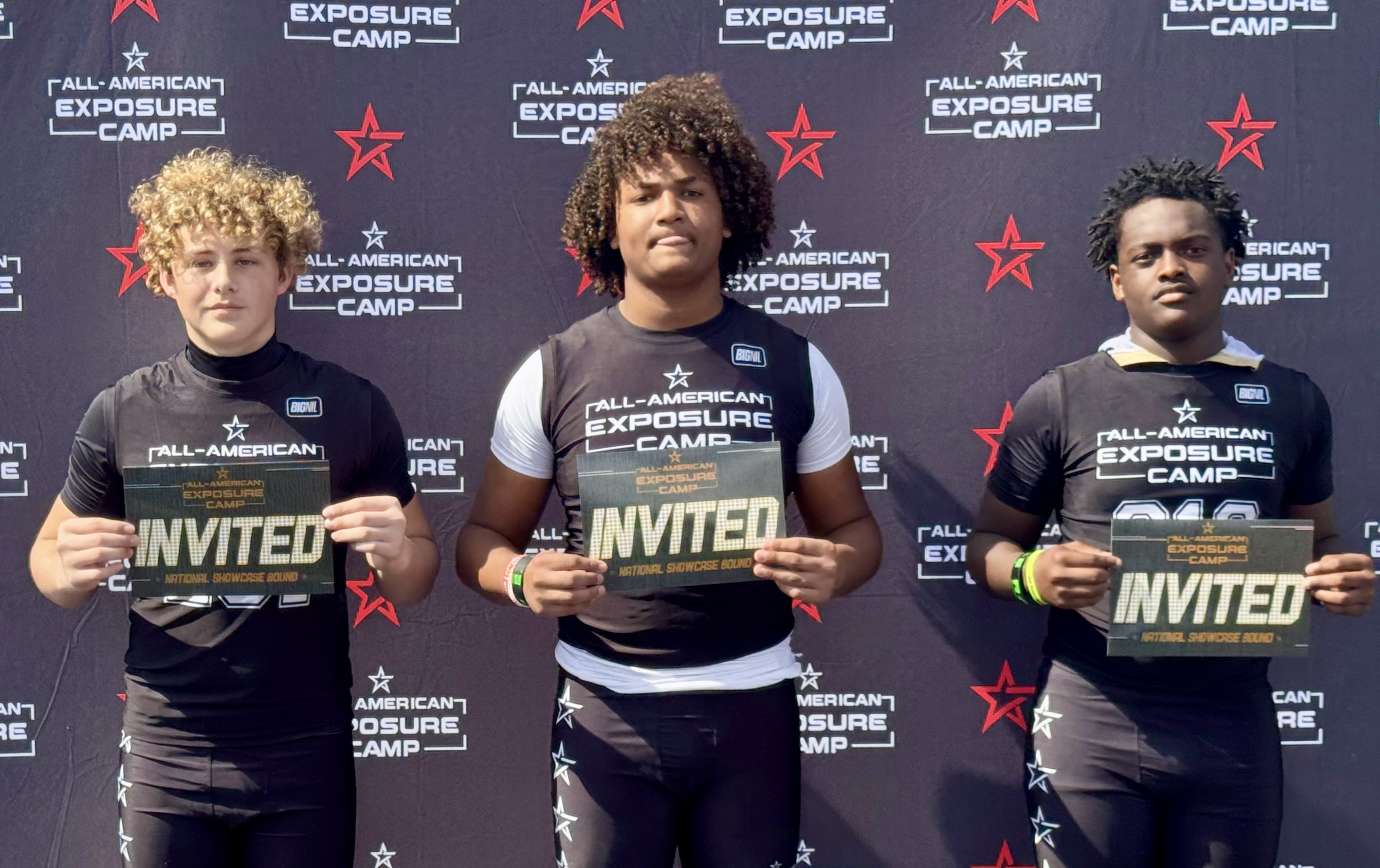 Top middle school linebackers HyQuez Russell, Christian Forchue and Robert...