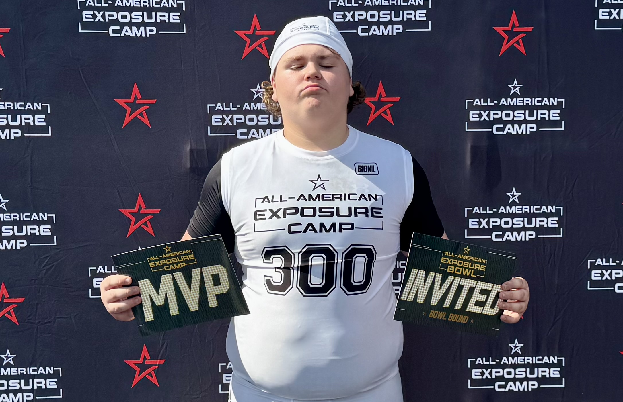 Middle school offensive line MVP Christopher Stepleton of Lake Gibson...