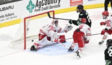 No. 3 UND rallies again for 4-3 overtime win, series sweep over No. 20 Miami