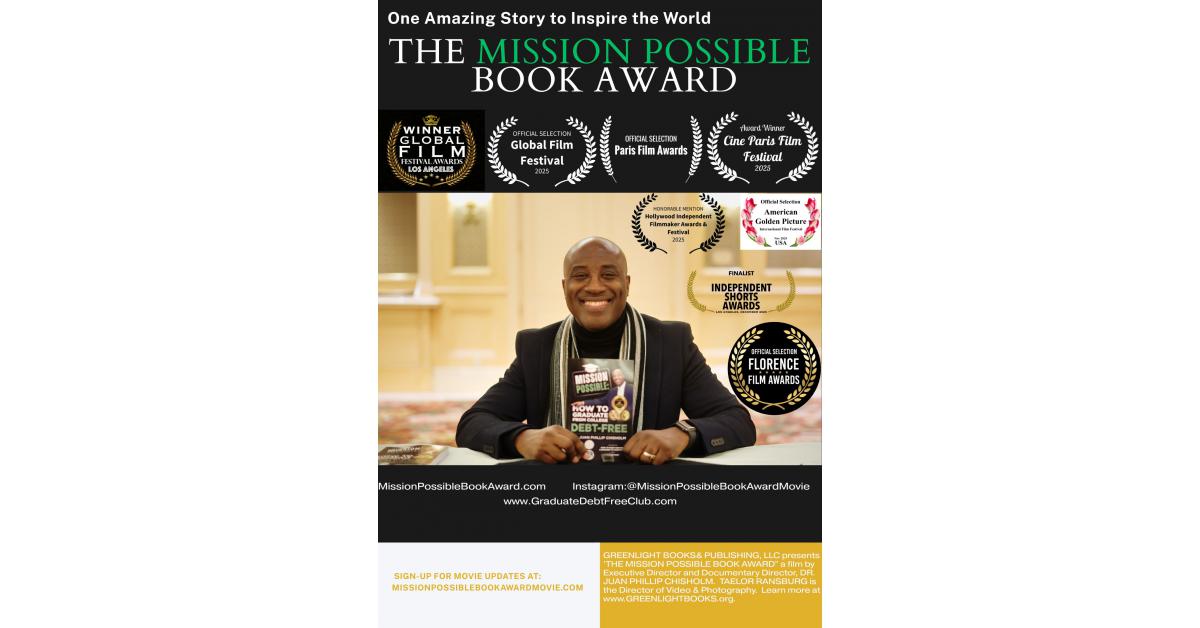 'The Mission Possible Book Award' Documentary Film World Premiere is on February 22, 2026 in St. Petersburg, Florida