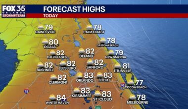 Orlando weather: Temperatures warming up to the 80s