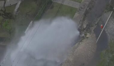 Dania Beach water main break causes gallons of water to spew onto the road, with residents under a boil water order