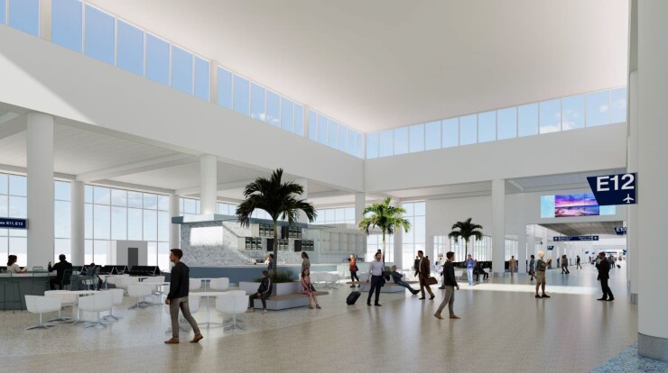 Rendering of Concourse E, Southwest Florida International Airport