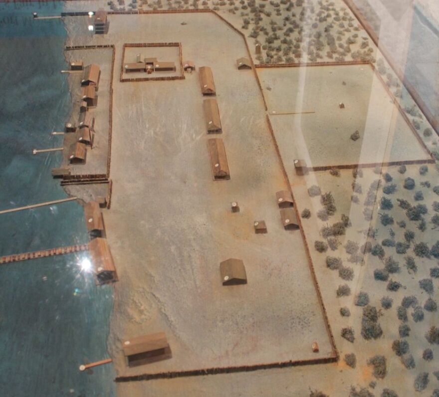 Scale model showing the configuration of the fort circa 1856.