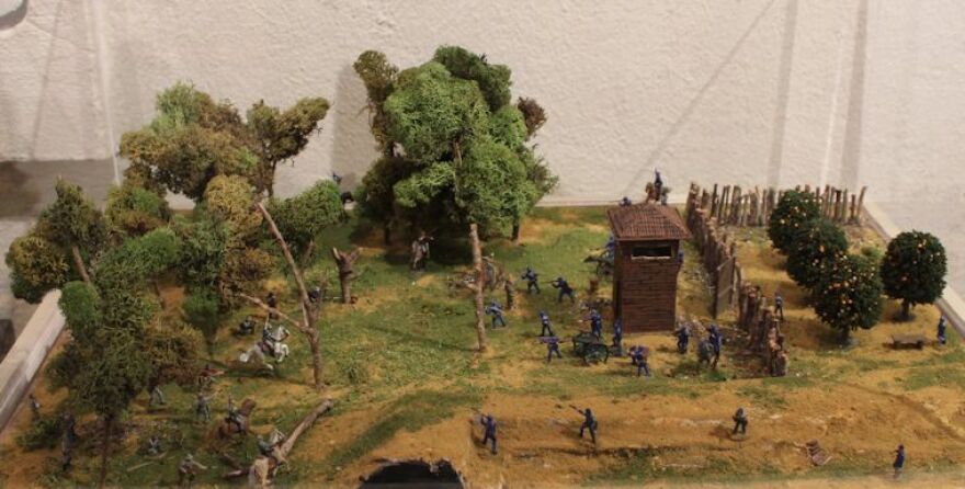 Scale model depicting Battle of Fort Myers at IMAG History & Science Center in Fort Myers. 