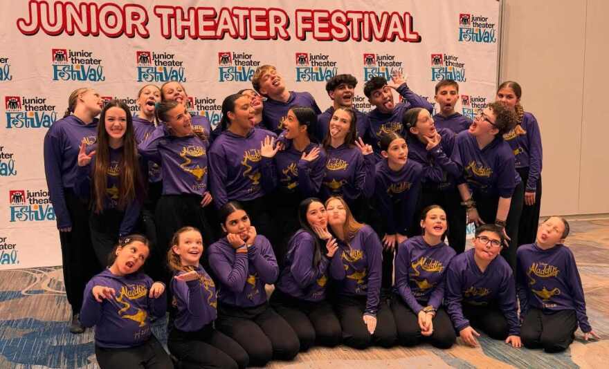 Melody Lane Performing Arts Center 25-member competition team cuts up a little at Junior Theatre Festival in Atlanta.