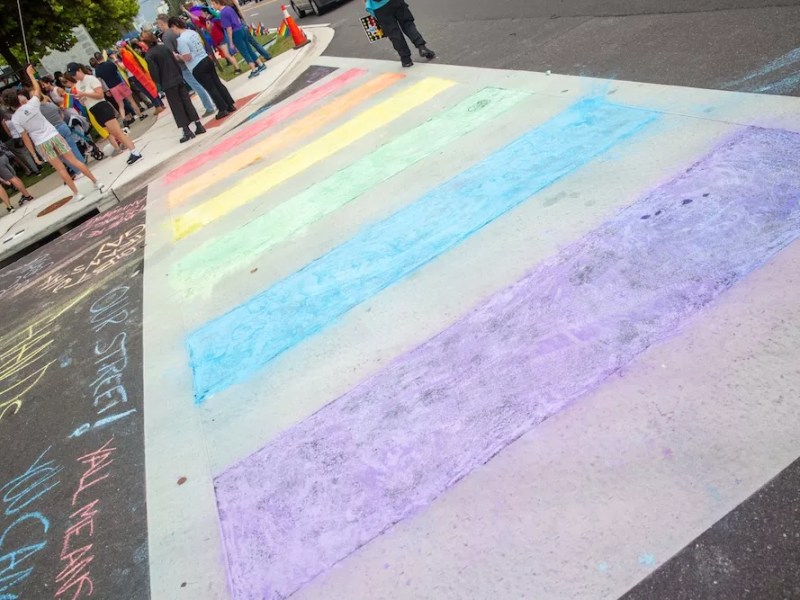 Florida Highway Patrol arrests two for ‘aggressively’ chalking ‘Resist’ on Pulse crosswalk