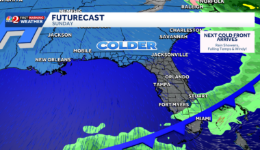 Hot this weekend then drastic drop in temps in Central Florida