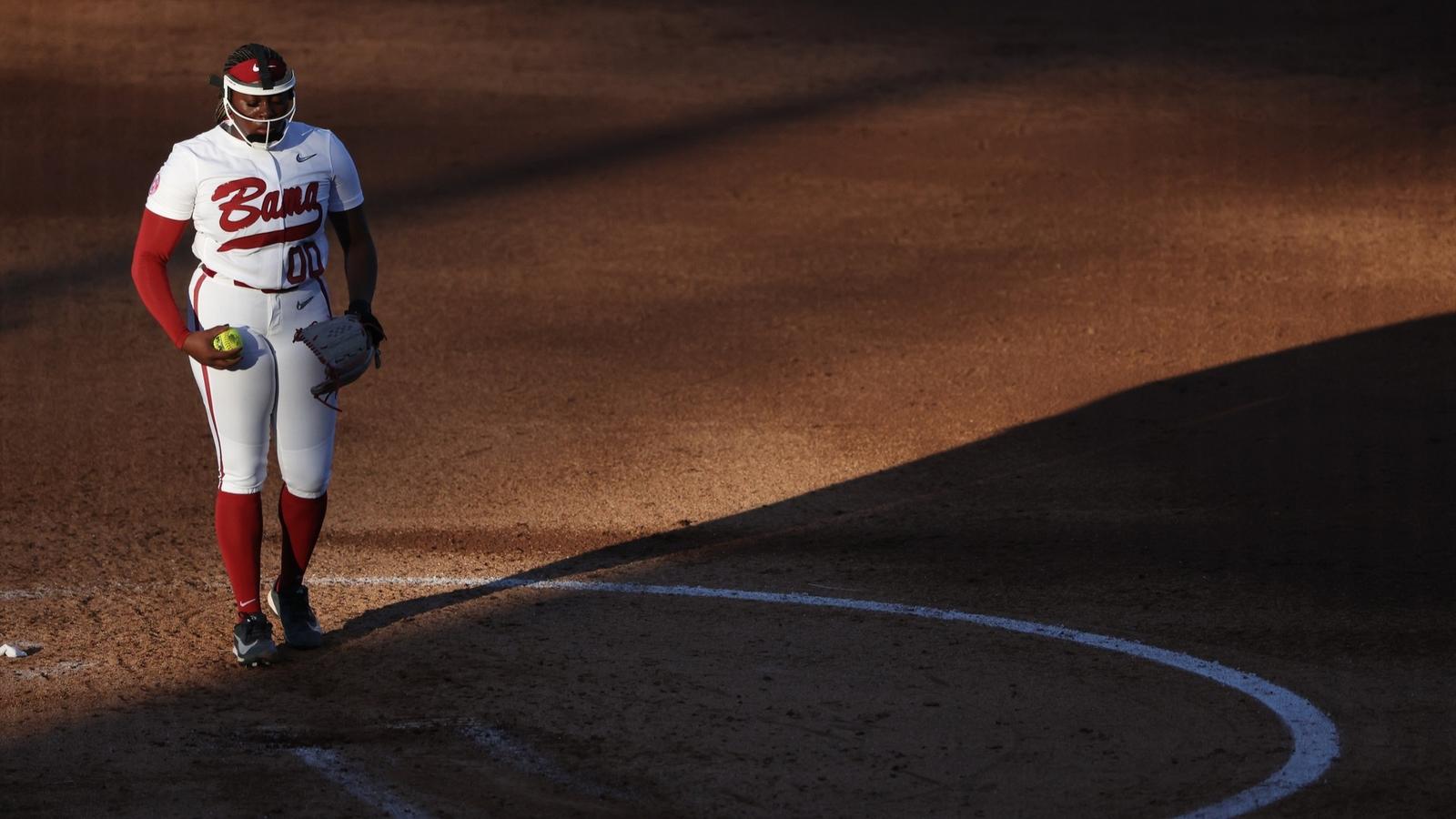 Marlie Giles (34) celebrates as second base after an RBI double vs. Dartmouth (Feb. 22, 2026)