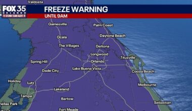 Orlando weather: Cold blast hits Central Florida; freeze warning in effect