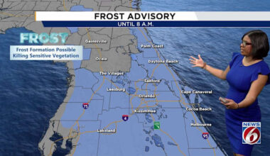 Frosty start in Florida, but 80s not far away