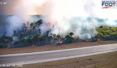 Florida wildfire that torched 25,000 acres to cause smoke in Highlands County