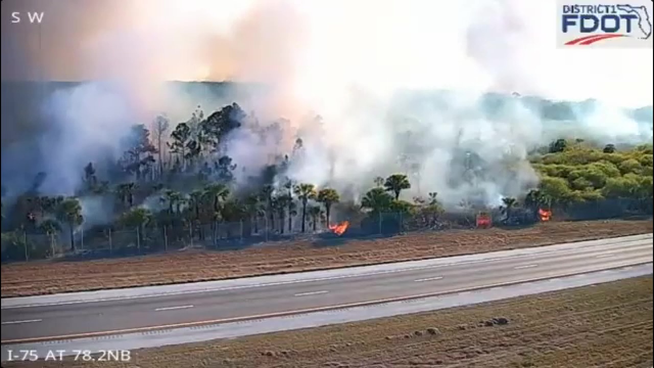 Florida wildfire that torched 25,000 acres to cause smoke in Highlands County