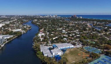 An aerial view of the Coral Ridge neighborhood of Fort Lauderdale looking north from George English Park. New affordable housing bills being considered by state legislators could bring drastic changes to neighborhoods across the state, critics say.