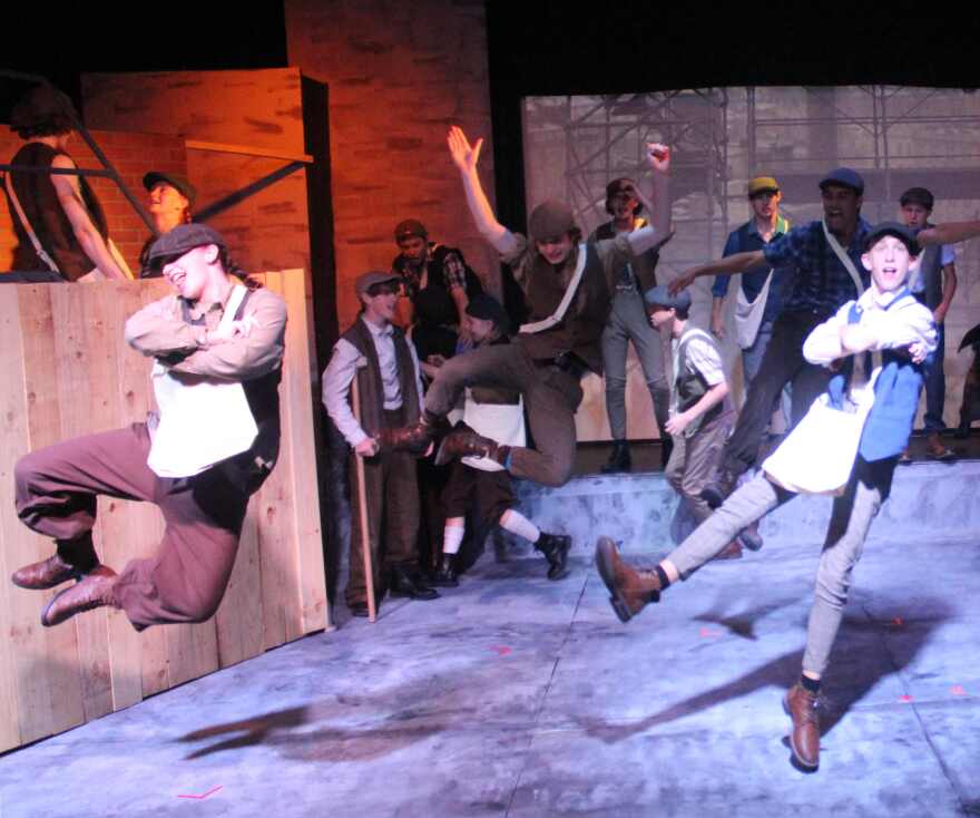 Scene from Fort Myers Theatre's 'Newsies'