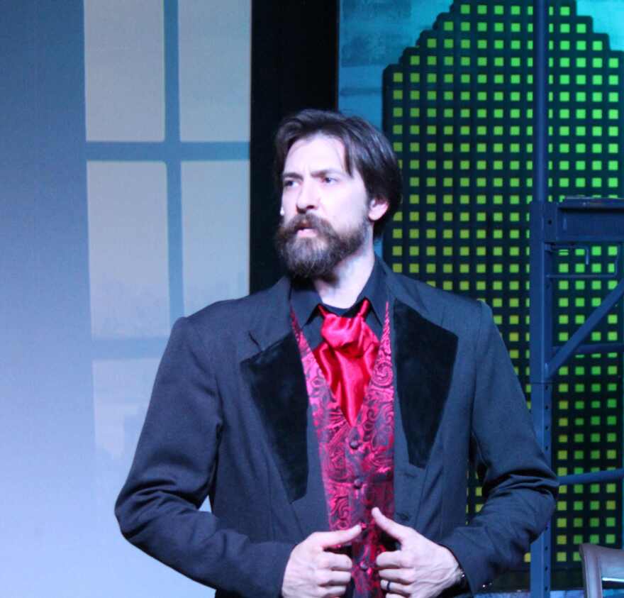 Chris Dube plays Peter Pulitzer's father, Joseph, for Fort Myers Theatre in 'Newsies.'