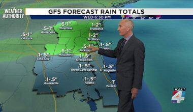 Showers Expected as Front Moves South starting Friday