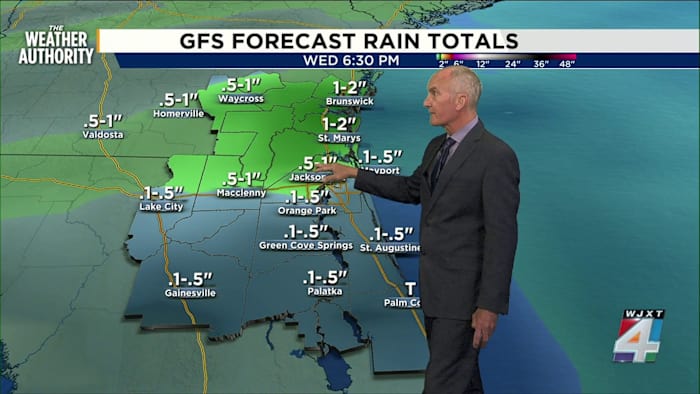 Showers Expected as Front Moves South starting Friday