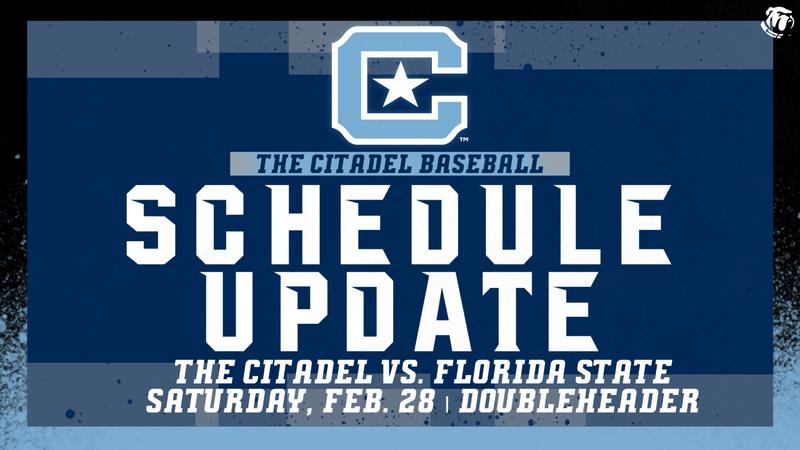 The Citadel-Florida State Adjust Weekend Slate, Schedule Saturday Doubleheader