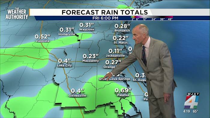 Showers to taper off by Saturday afternoon