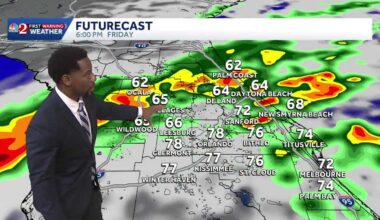 Drought Relieving Showers /Storms Slide into Central Florida