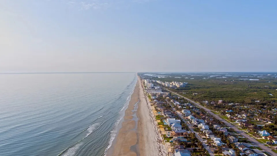 Aerial view of New Smyrna Beach