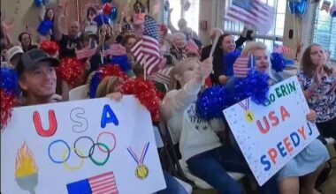 Local fans gather to support Central Florida native speedskater Erin Jackson