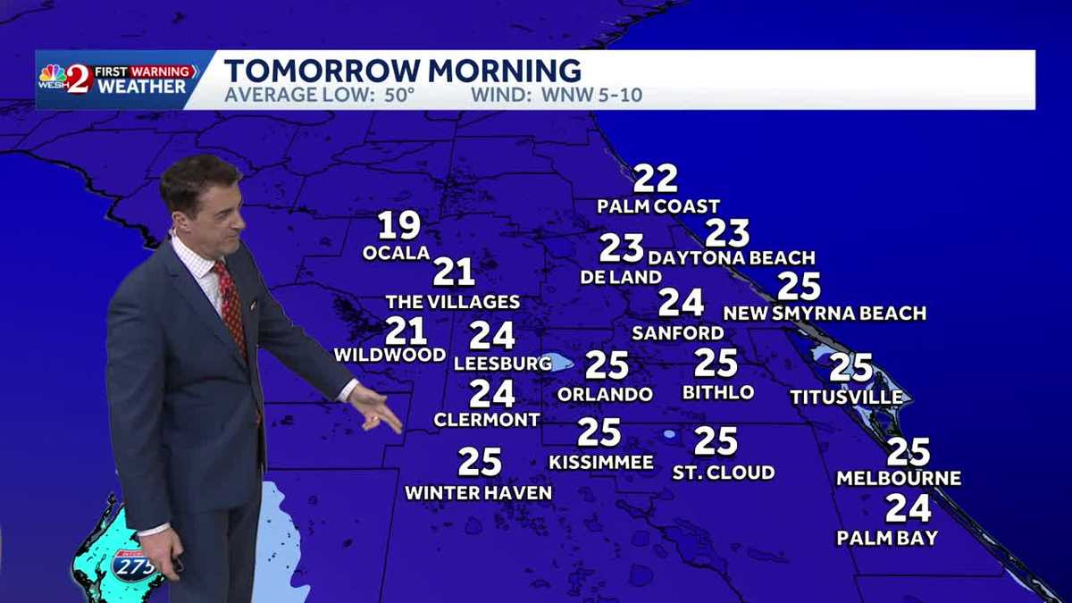 Chance of Snow in Central Florida Tonight