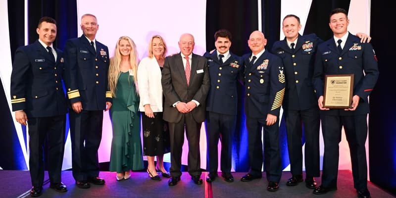Crew members from Coast Guard Air Station Clearwater