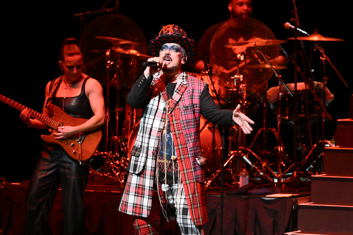 Photo of Boy George performing on stage