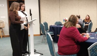 Karen Freedman and Laurie Berger introduce the speakers.