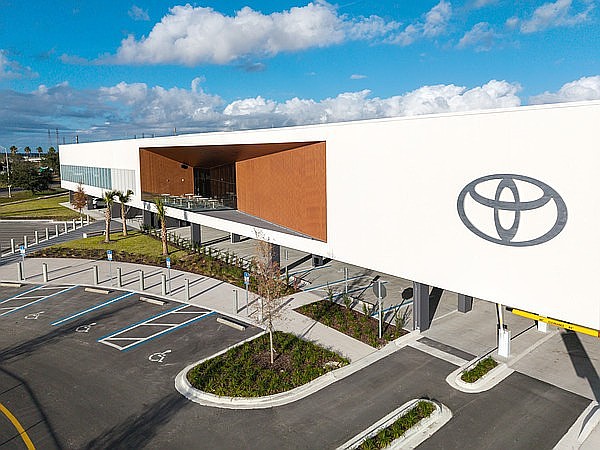 The Southeast Toyota Distributors processing and distribution facility at Jacksonville Port Authority's Blount Island facility.