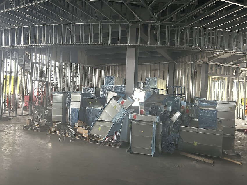 The site of seafood restaurant Salt and Tide at the western end of the concourse. The site of seafood restaurant Salt and Tide at the western end of the concourse.