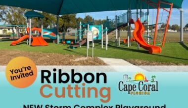 Storm Complex Playground Ribbon Cutting Set for February 20