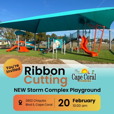 Storm Complex Playground Ribbon Cutting Set for February 20