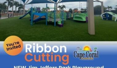 Jim Jeffers Park Playground Ribbon Cutting Set for February 27