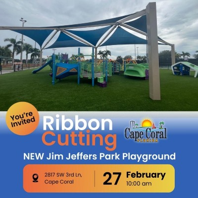 Jim Jeffers Park Playground Ribbon Cutting Set for February 27