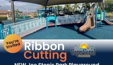 Joe Stonis Park Playground Ribbon Cutting Set for March 6
