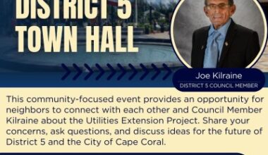 Council Member Kilraine Hosting District 5 Town Hall March 28