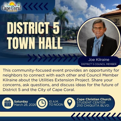 Council Member Kilraine Hosting District 5 Town Hall March 28