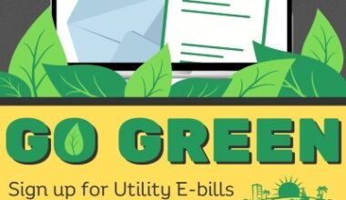 Go Green, Sign up for Utility E-Bills