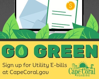 Go Green, Sign up for Utility E-Bills